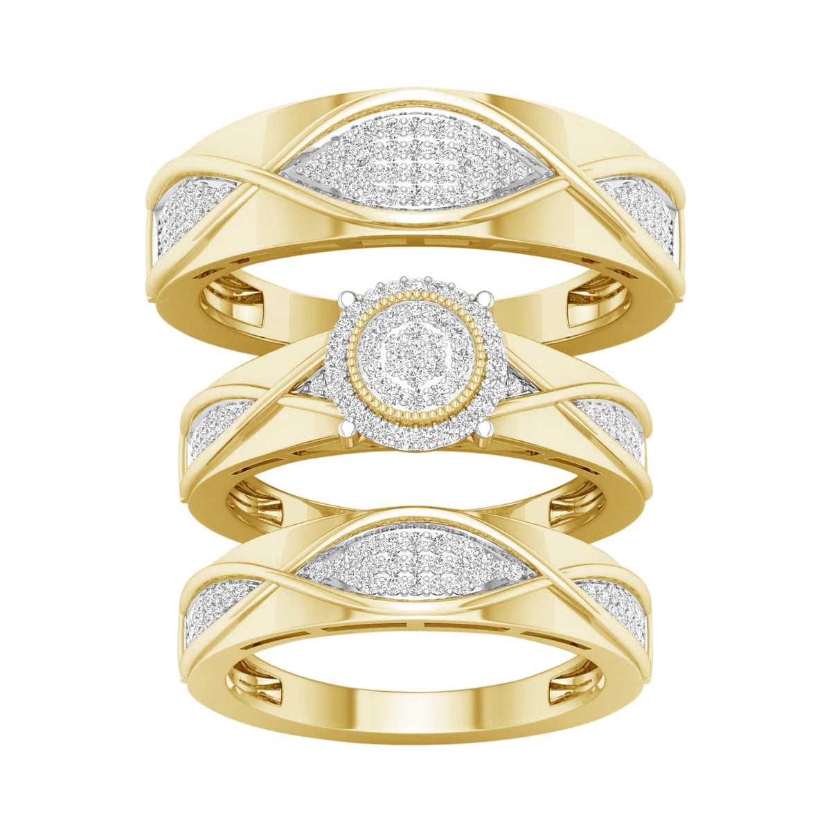 10K 0.50CT Diam Trio Set