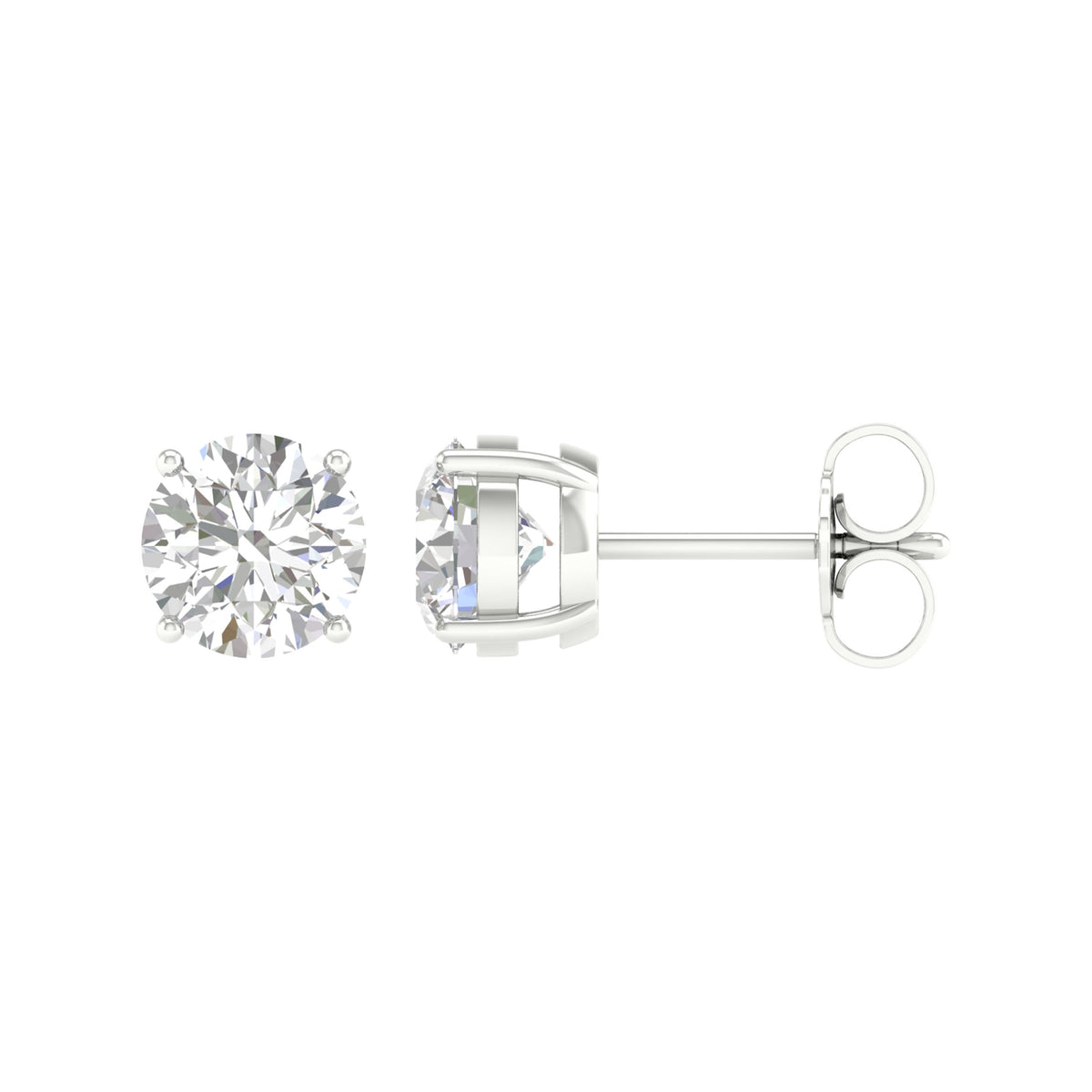 14K 5.00CT Certified Lab Grown Diamond Earrings ( Igi Certified )
