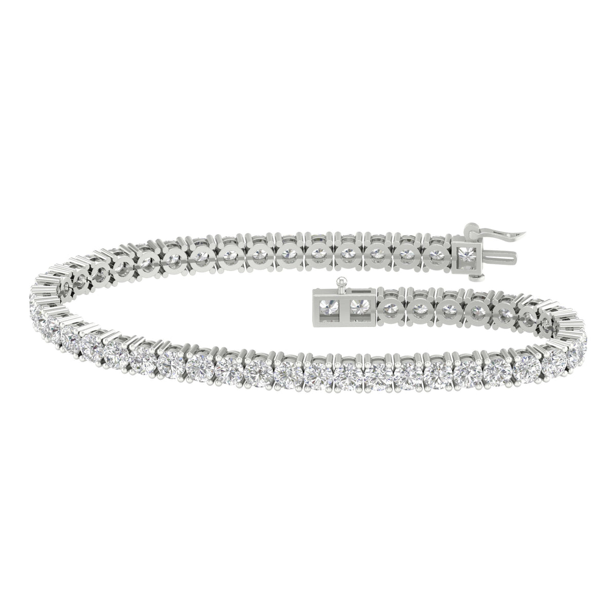 14K 10.00CT Lab Certified Lab Grown Diamond Bracelet ( Igi Certified )