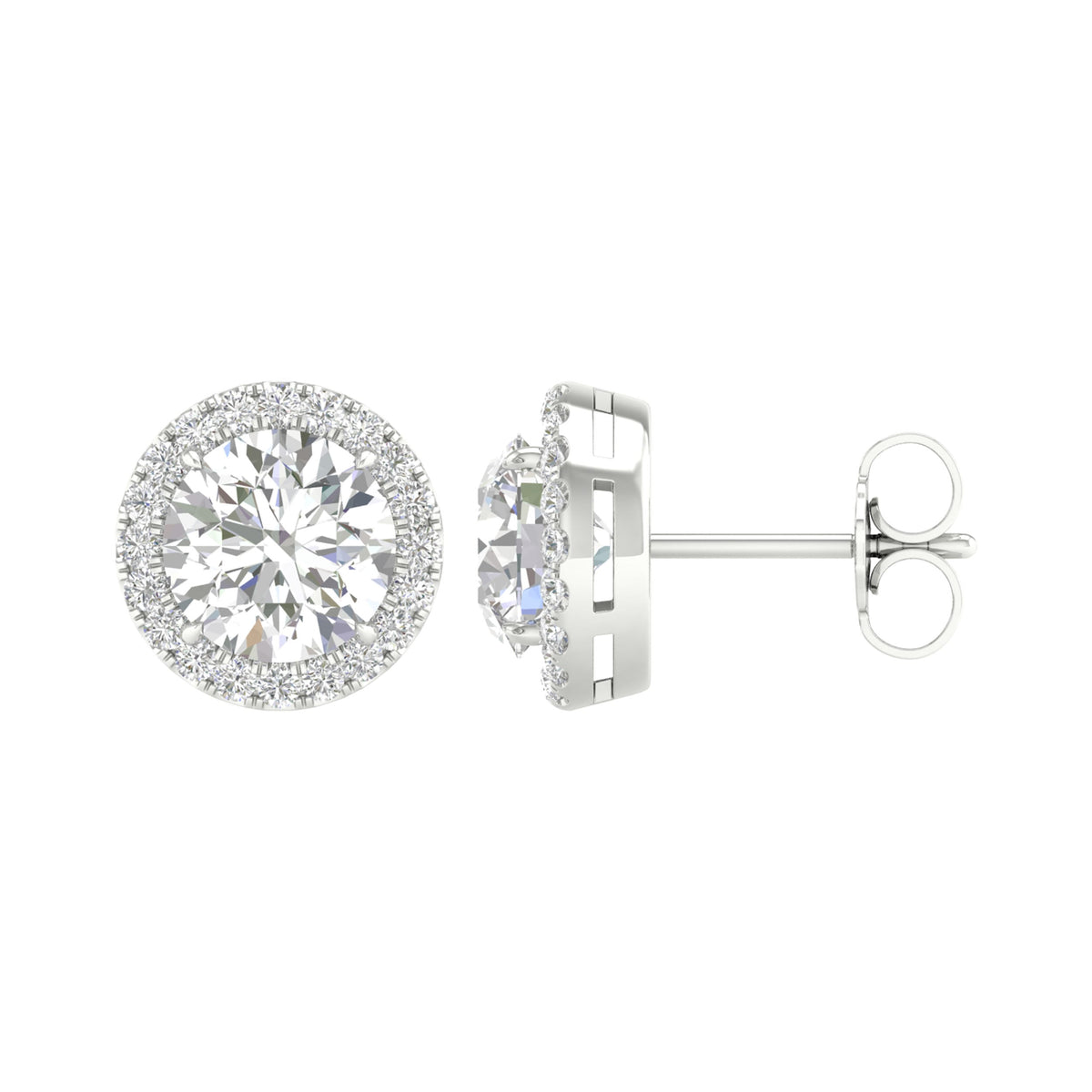 14K 3.25CT Certified Lab Grown Diamond Earrings ( Igi Certified )