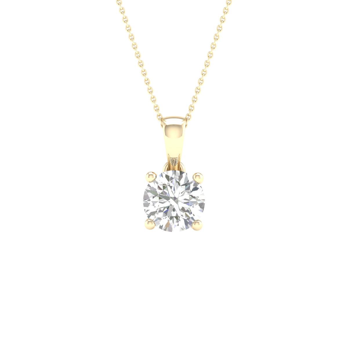 14K 0.50CT Certified Lab Grown Diamond Pendant ( Igi Certified )