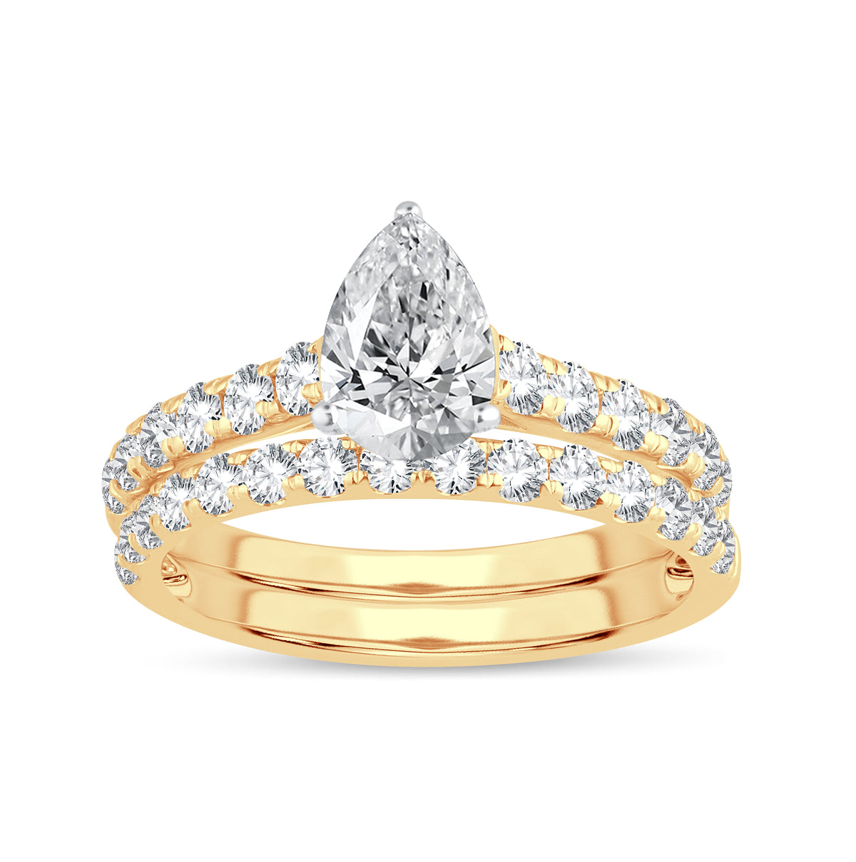 14K 2.03ctcertified Lab Grown Diamond Bridal Set