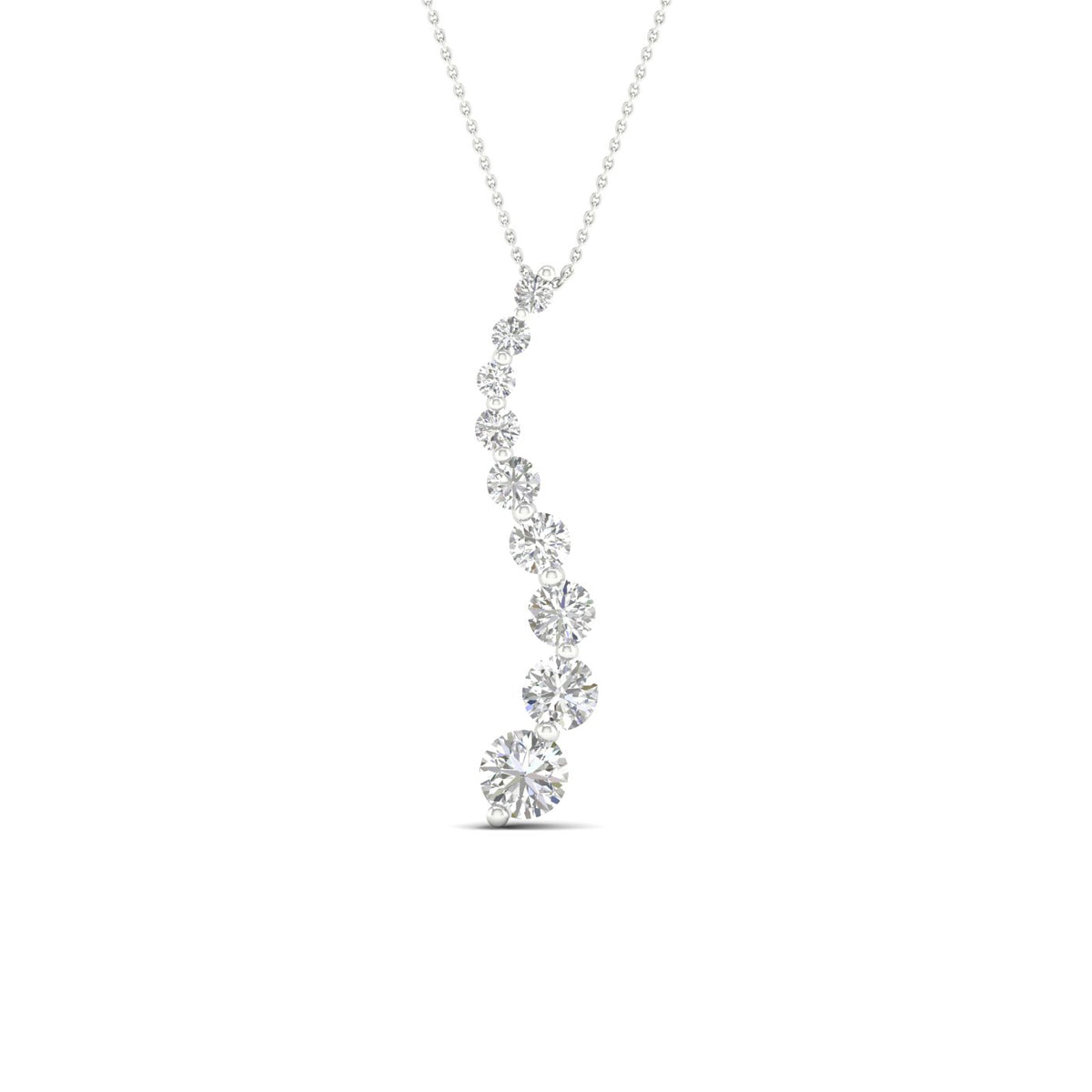 14K 1.00CT Lab Diamond Pendant