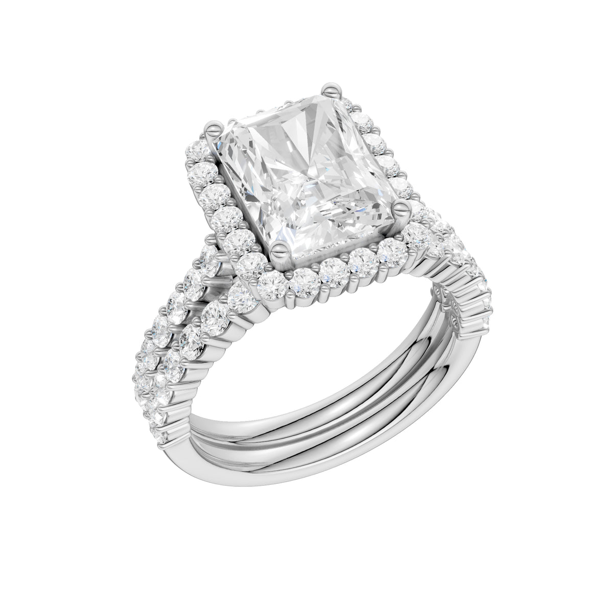 14K 4.00CT Diamond Bridal Set