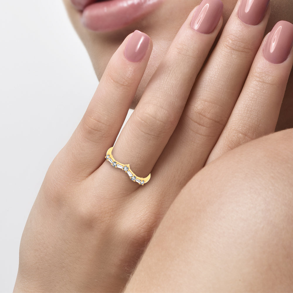 14K 0.21CT Certified Lab Grown Diamond Enhancer Band