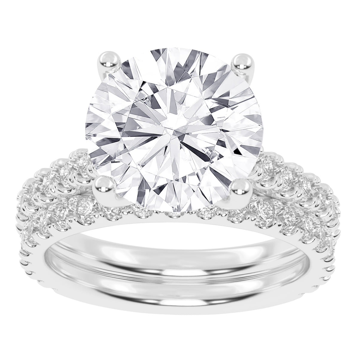 10K 5.00CT Certified Lab Grown Diamond Bridal Set