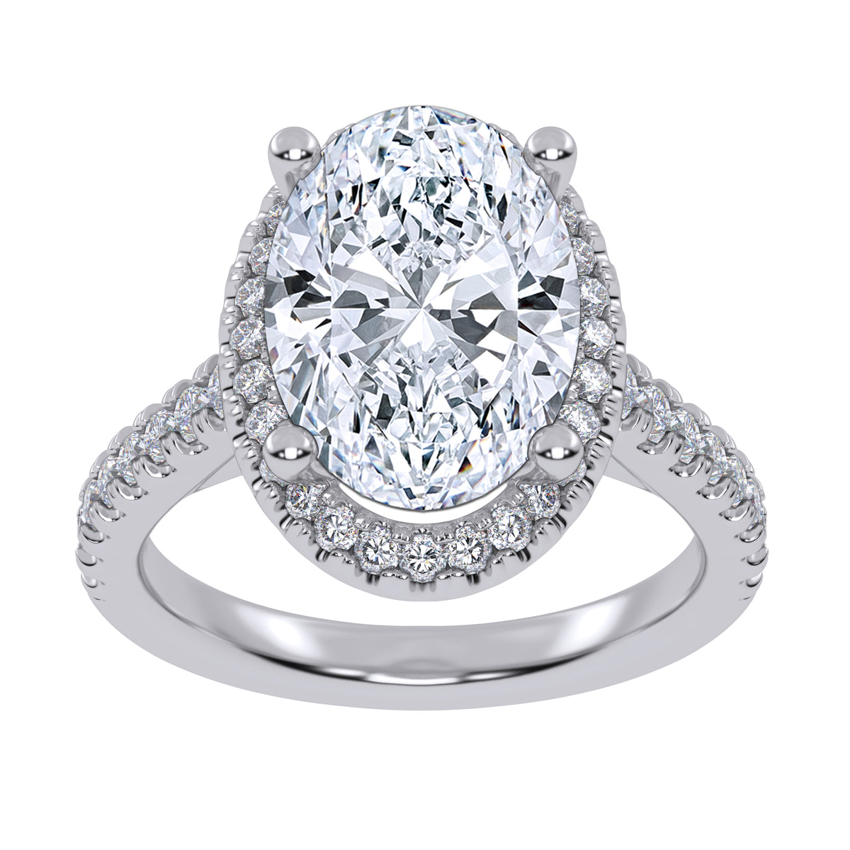 10K 4.55CT Certified Lab Grown Diamond Engagement Ring