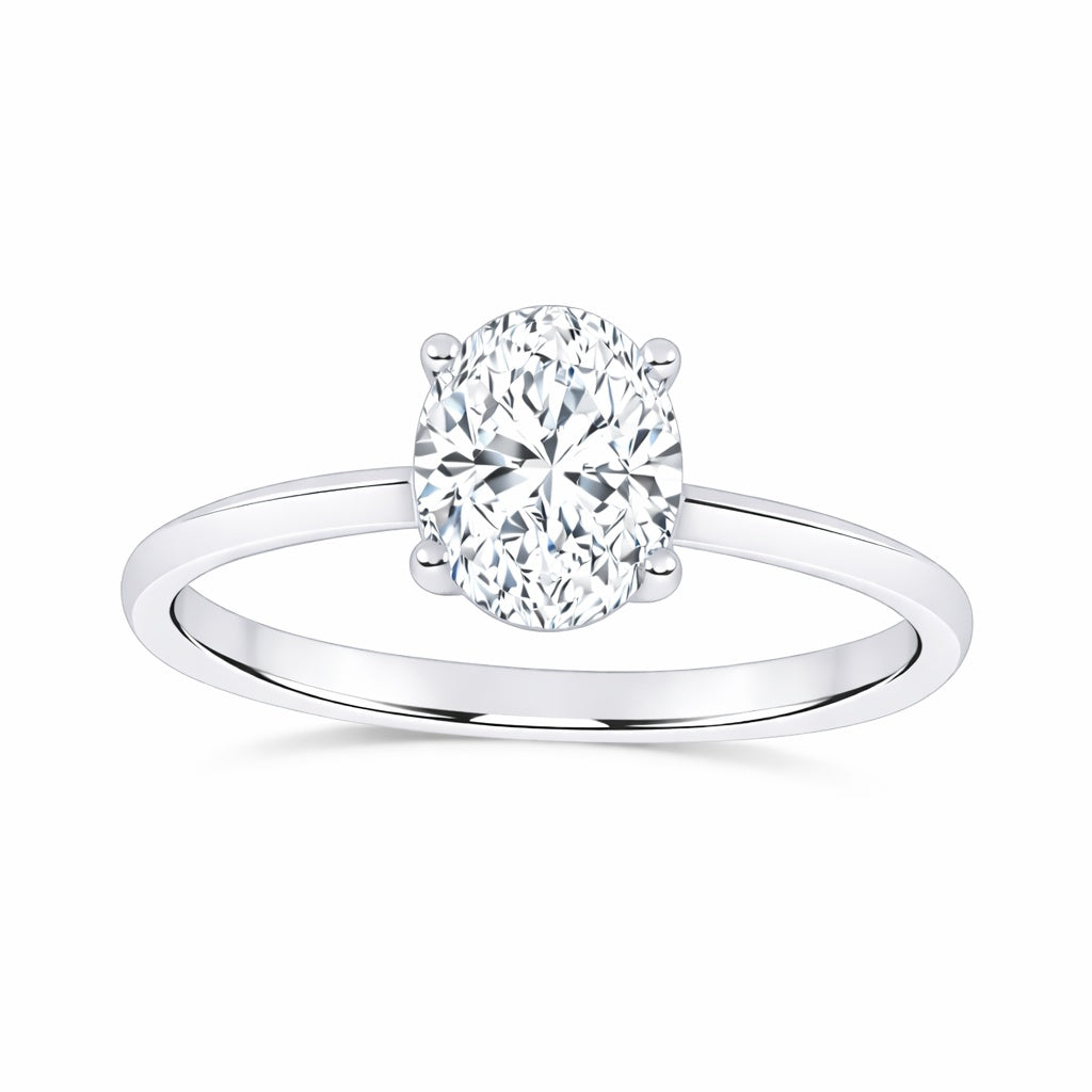 10K 0.50CT Certified Lab Grown Solitaire Ring