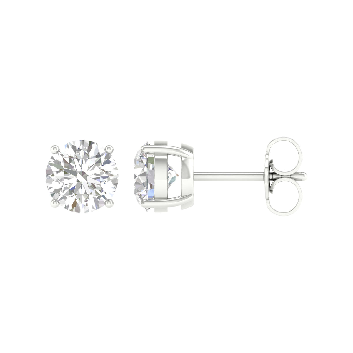 14K 2.00CT Certified Lab Grown Diamond Earrings ( Igi Certified )