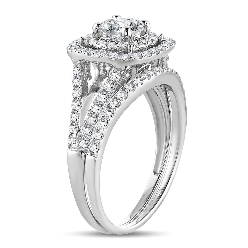 14K White Gold 1.11CT Bridal Ring