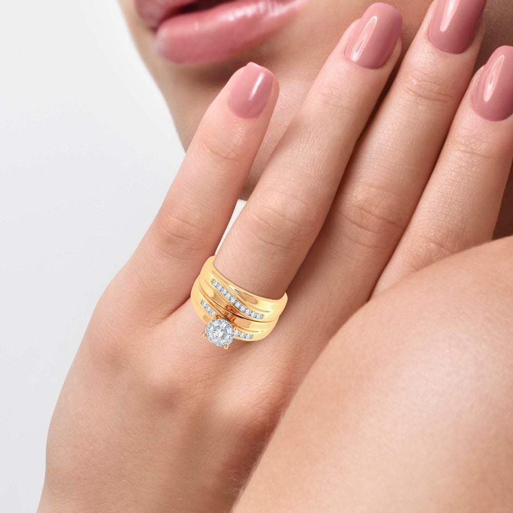 14K 0.53CT Diamond Trio Set
