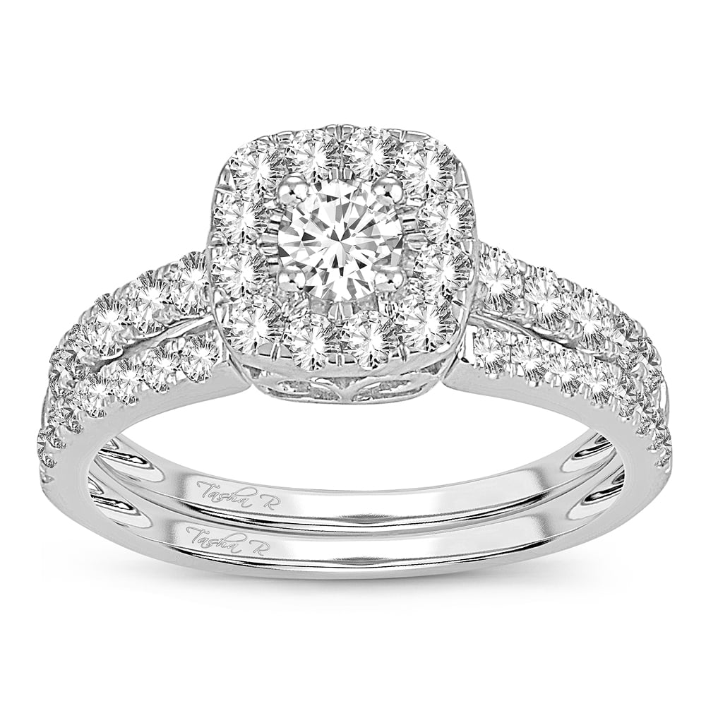 14K 1.00CT Diamond Bridal Set
