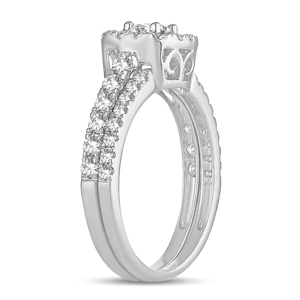 14K 1.00CT Diamond Bridal Set