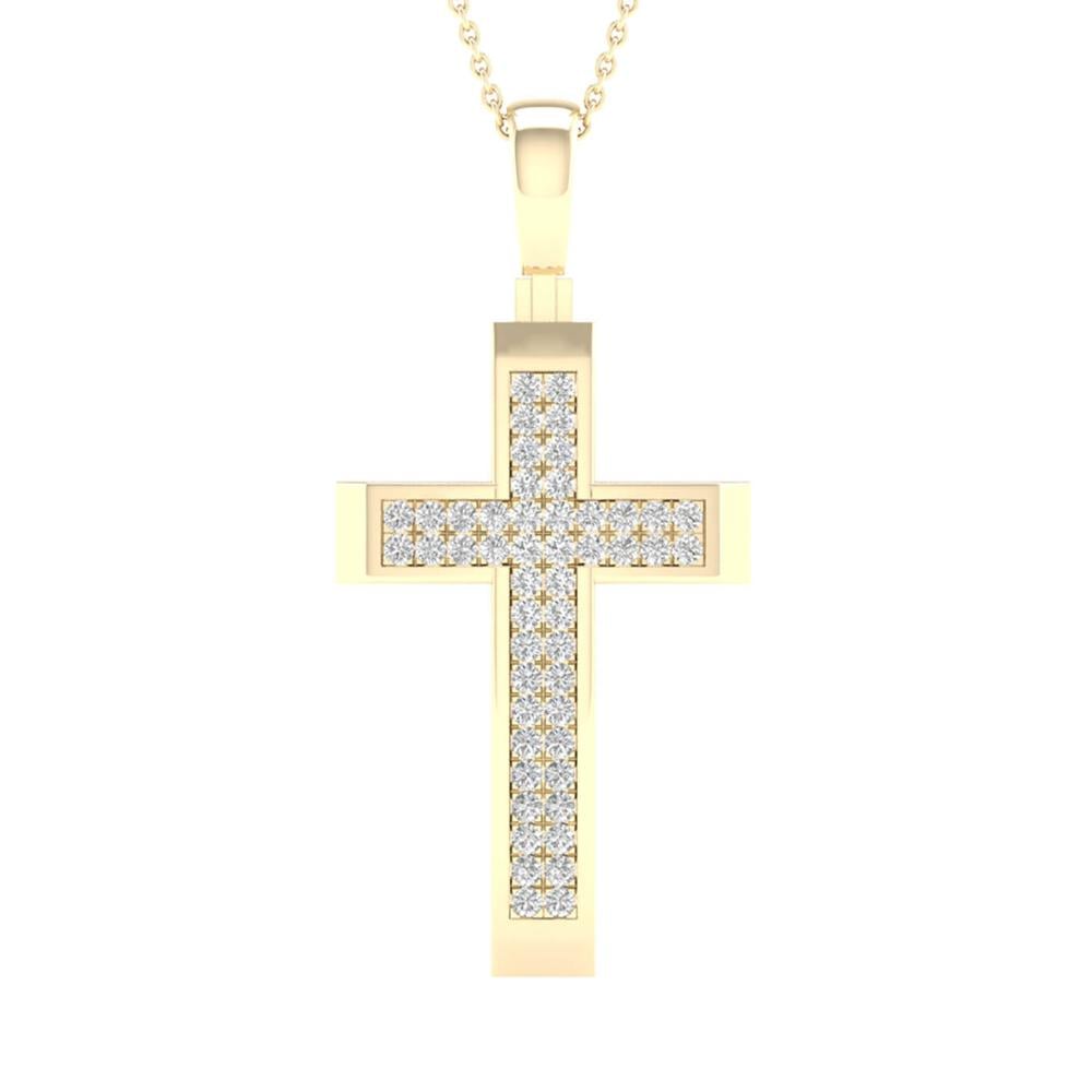 10K 0.15CT Diamond Cross Pendant