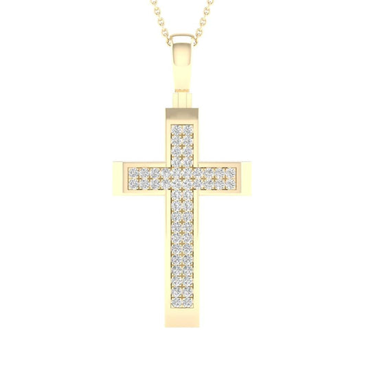 10K 0.15CT Diamond Cross Pendant