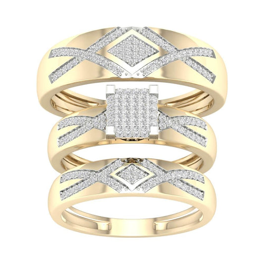 10K 0.50CT Diamond Trio Set