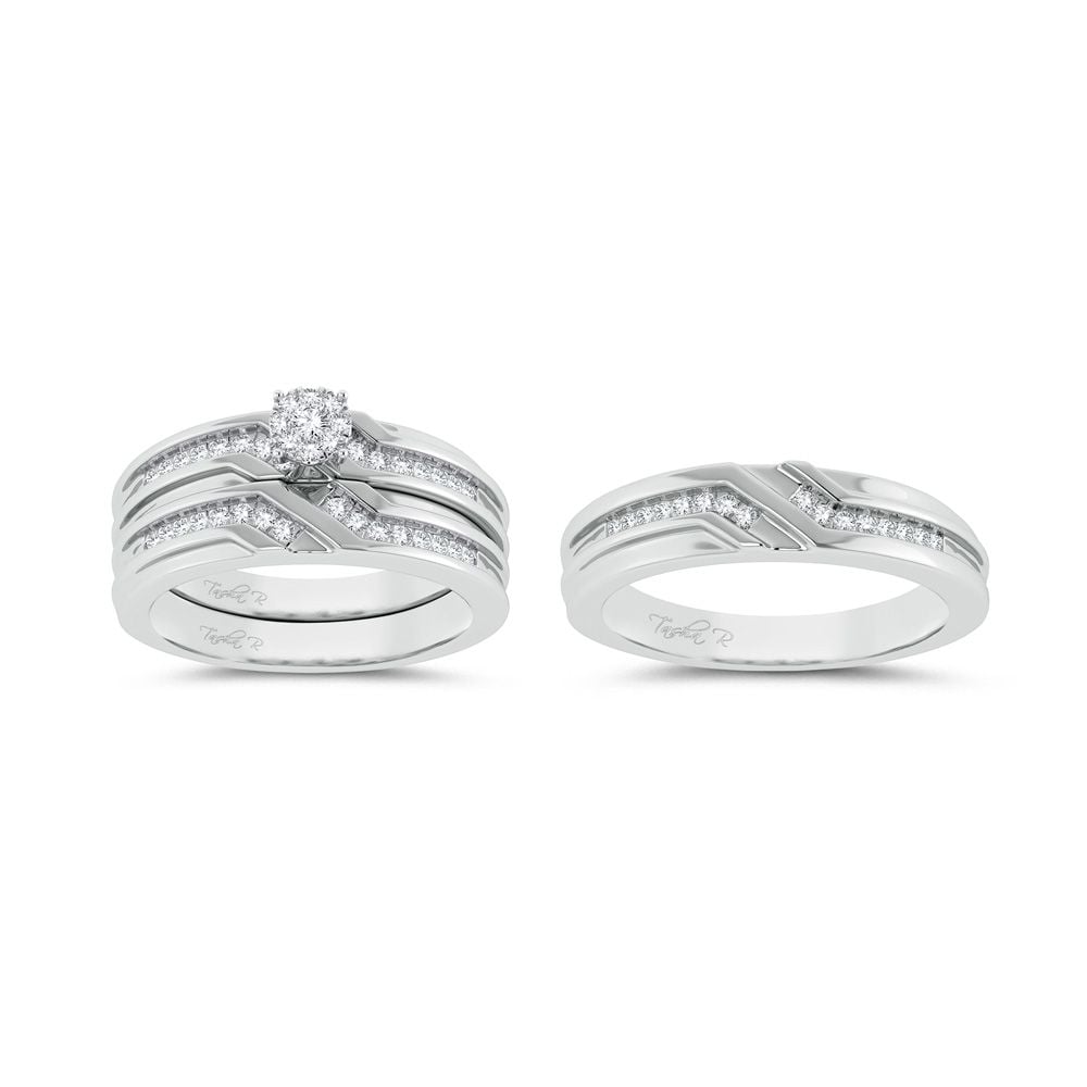 14K 0.35CT Diamond Trio Set