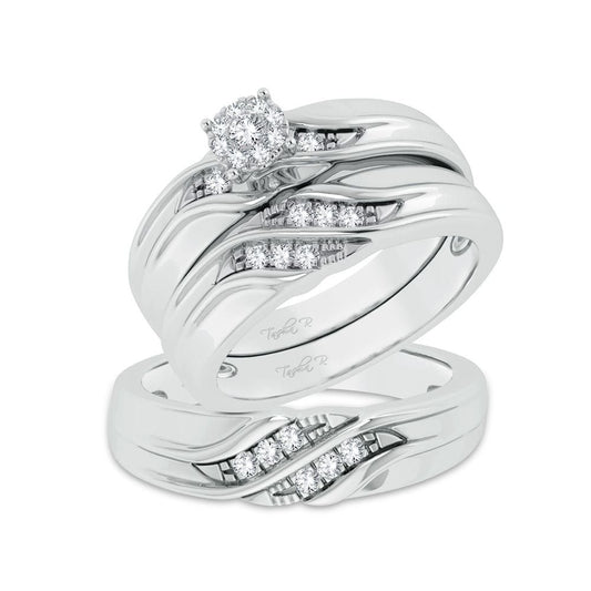 14K 0.20CT Diamond Trio Set