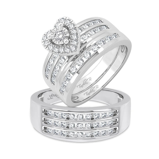 14K 1.44CT Diamond Trio Set