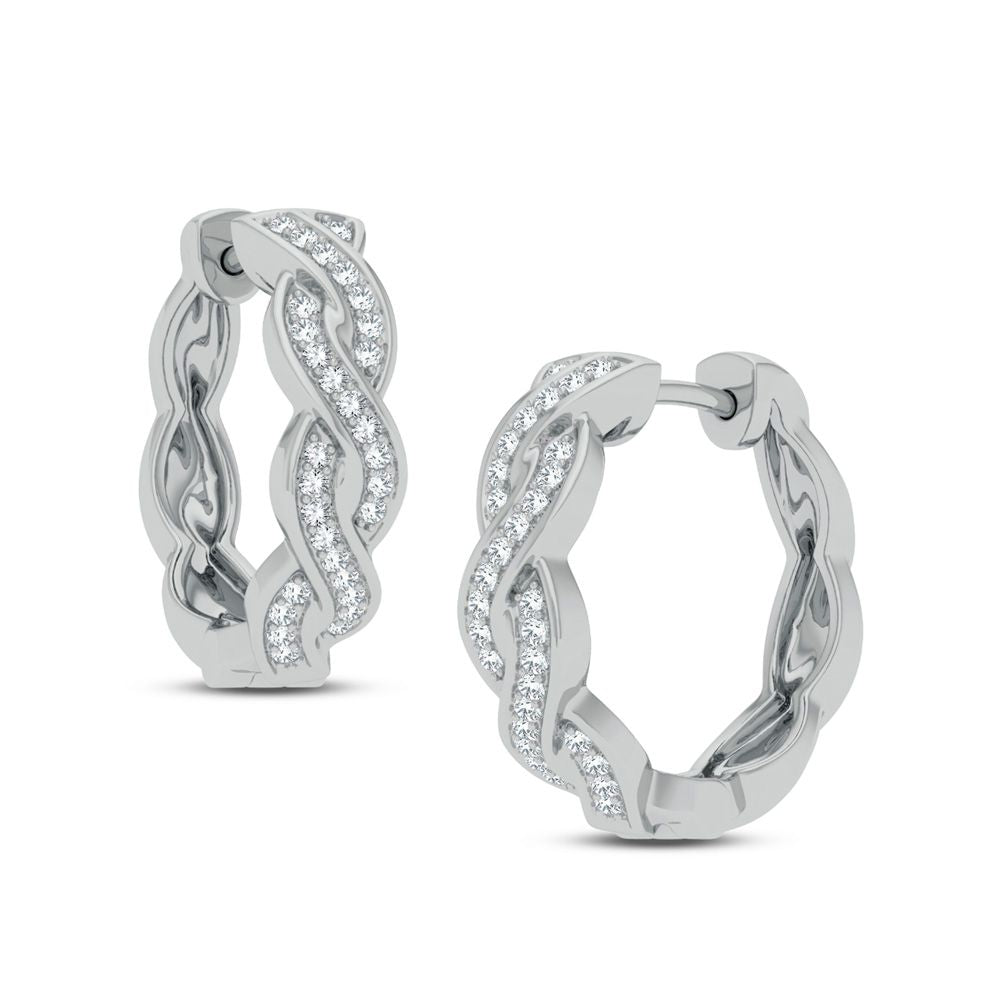 14K 0.16CT Diamond Earring