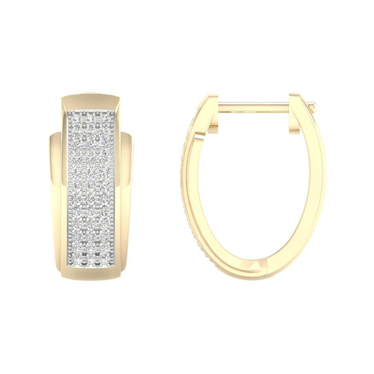10K 0.25CT Diamond Hoops