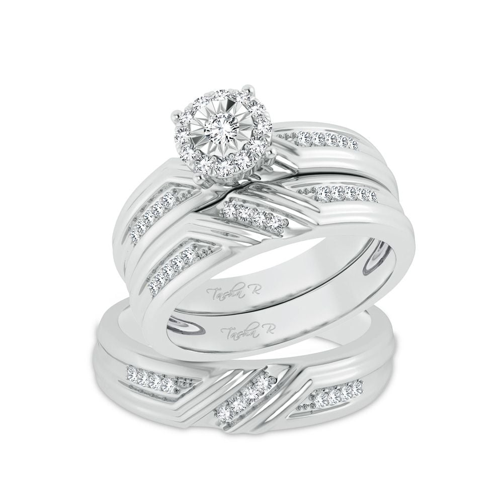 14K 0.43CT Diamond Trio Set