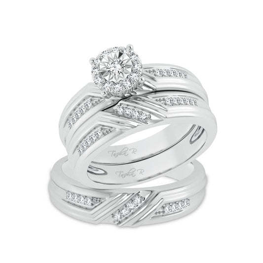 14K 0.43CT Diamond Trio Set