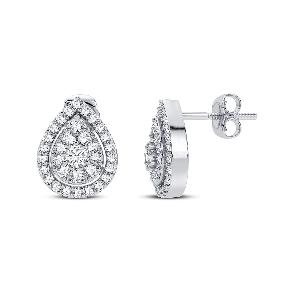 14K 0.31CT Diamond Earring