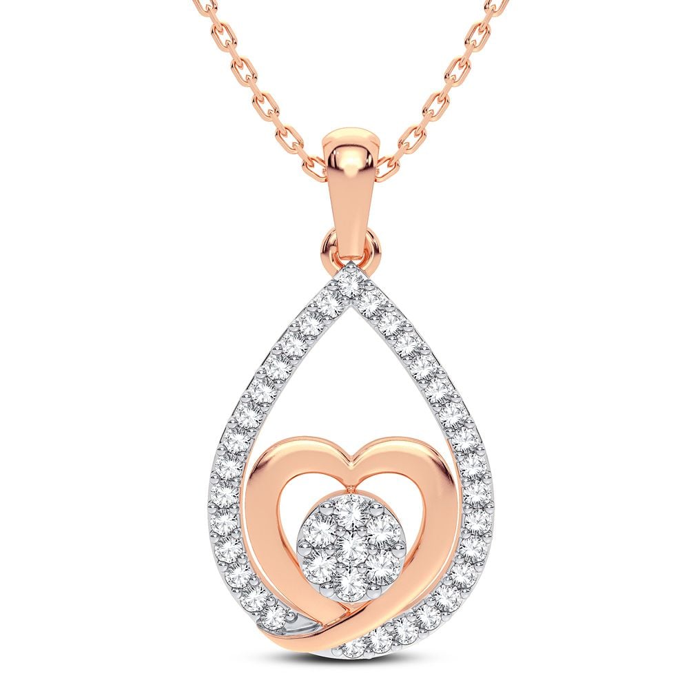 14K 0.25CT Diamond Pendant
