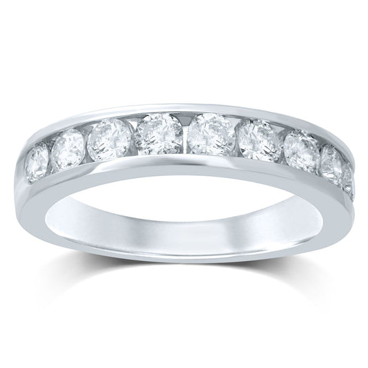 14K 0.75CT Diamond Ladies Band (9 Diamond Stones)