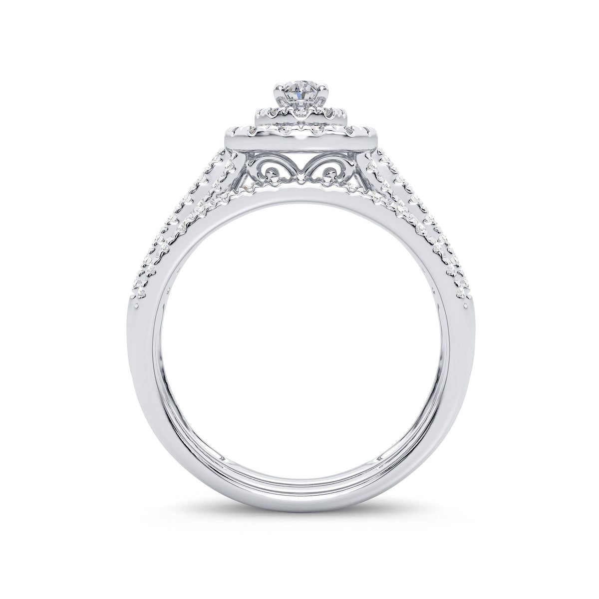 14K 1.00CT Diamond Bridal Ring