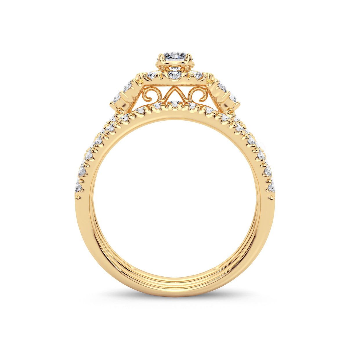14K 1.00CT Diamond Bridal Ring