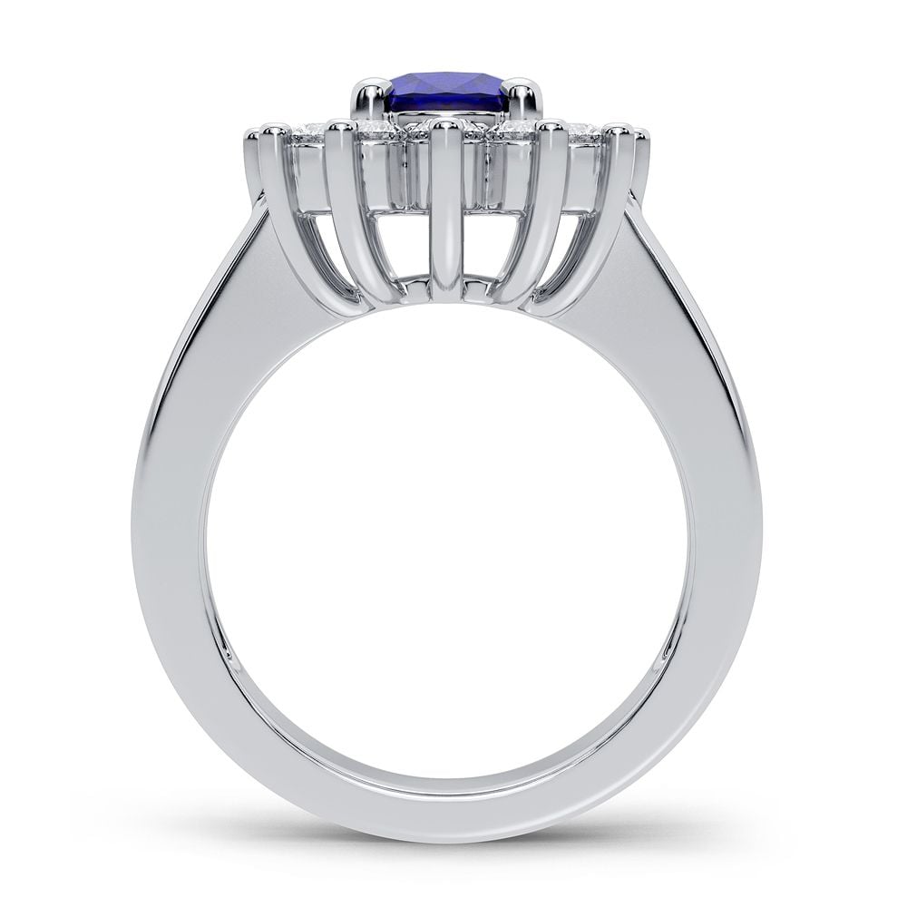 14K 0.78CT Diamond Sapphire Ring