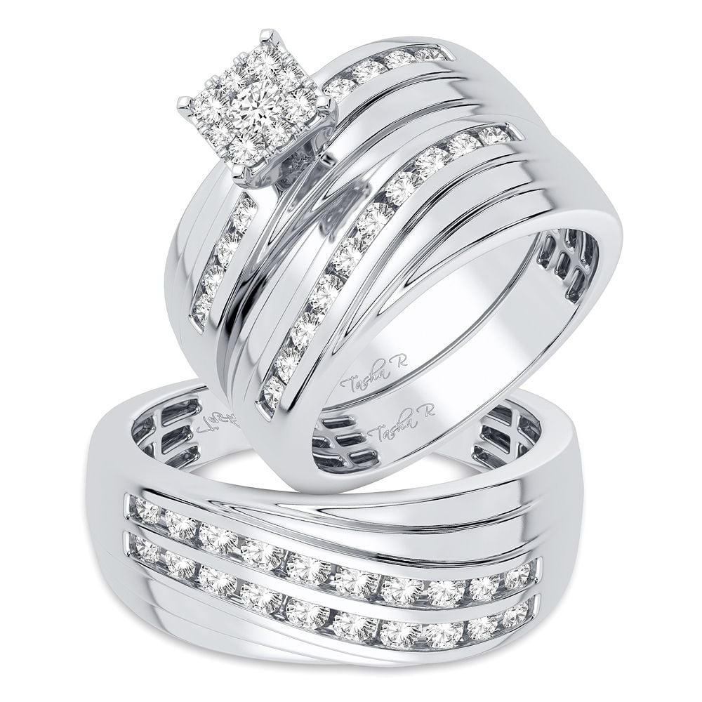 14K 1.13CT Diamond Trio Set