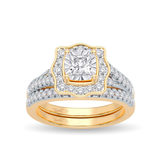 14K 0.62CT Diamond Bridal Ring