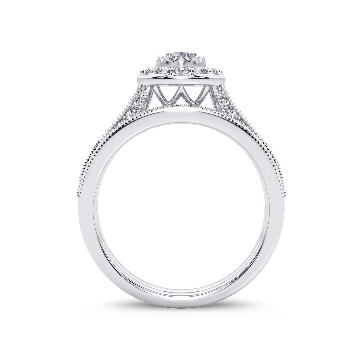 14K 1.00CT Diamond Bridal Ring