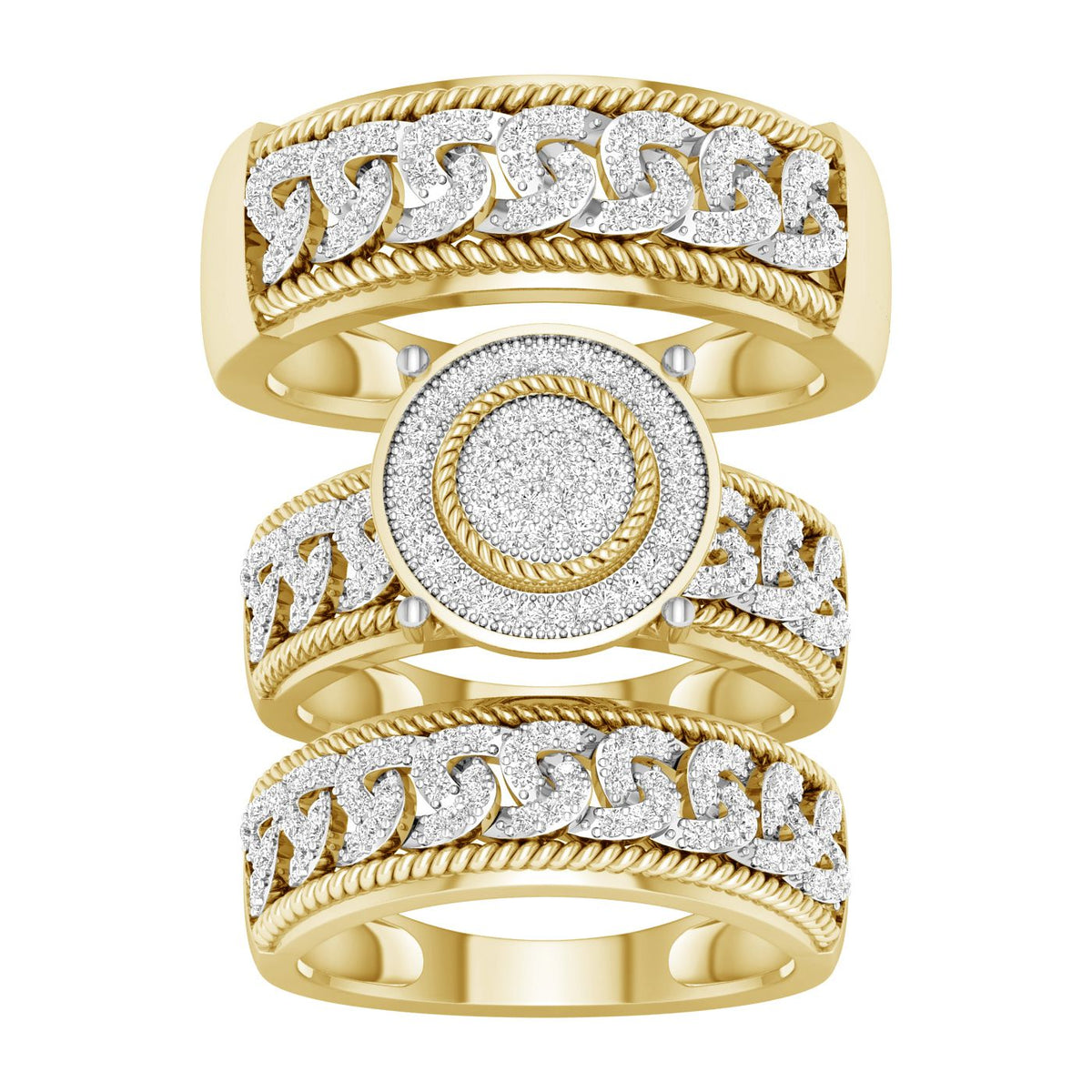 10K 0.65CT Diam Trio Set