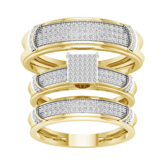 10K 0.50CT Diamond Trio Set