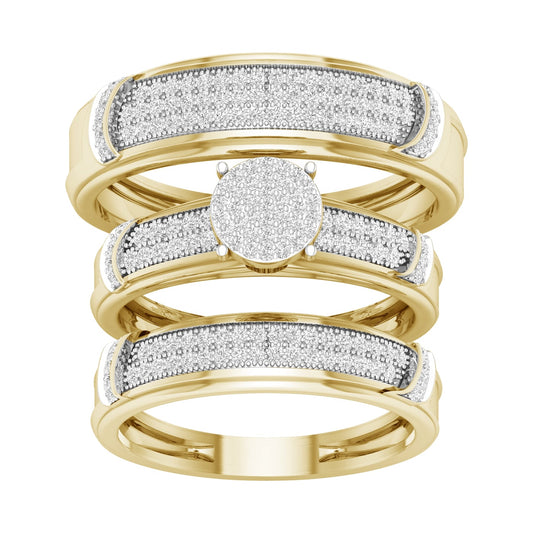 10K 0.50CT Diamond Trio Set