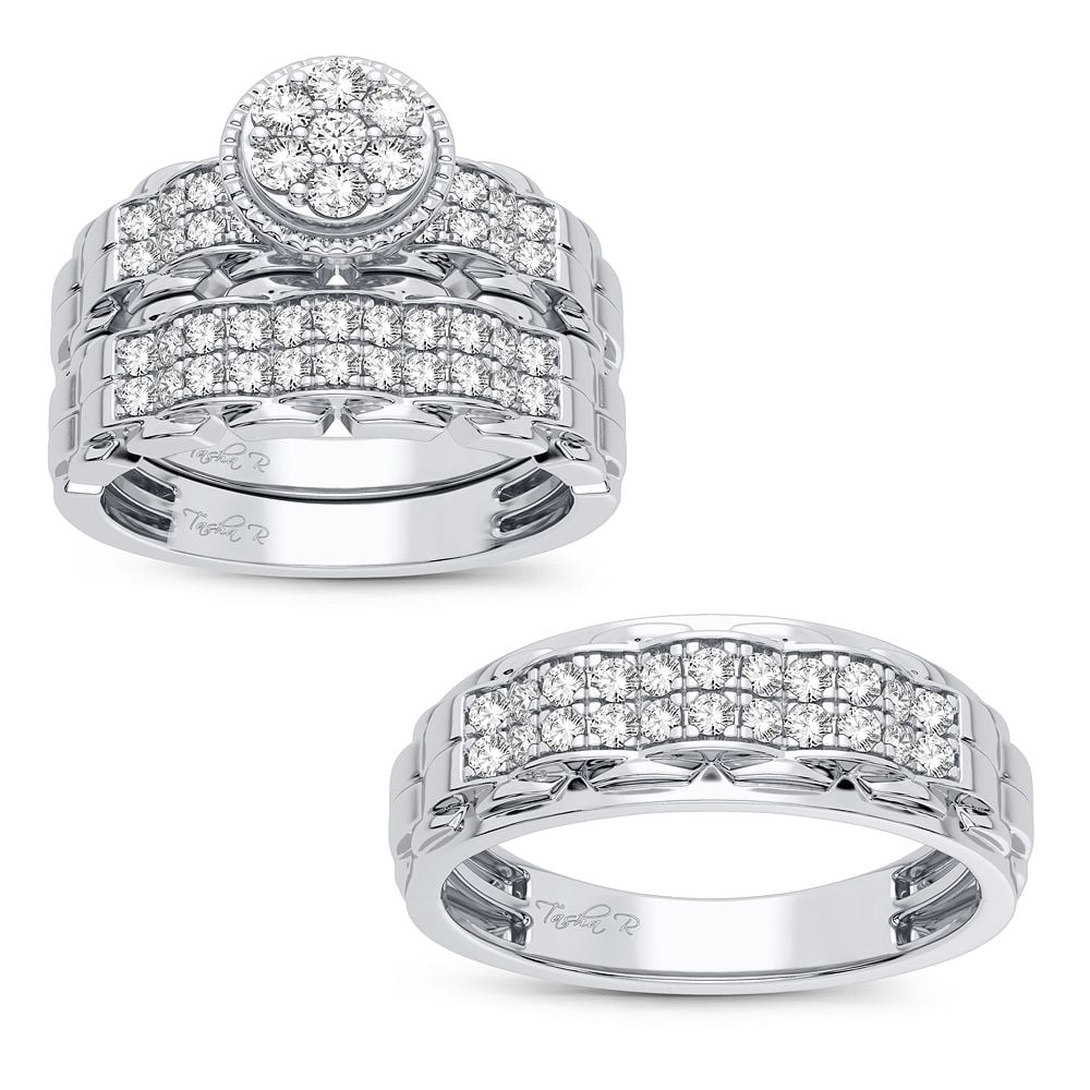 14K 1.00CT Diamond Trio Set