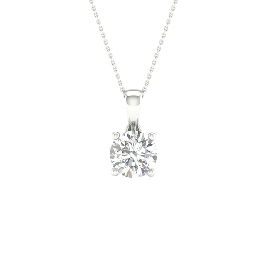 14K 1.00CT Certified Lab Grown Diamond Pendant ( Igi Certified )
