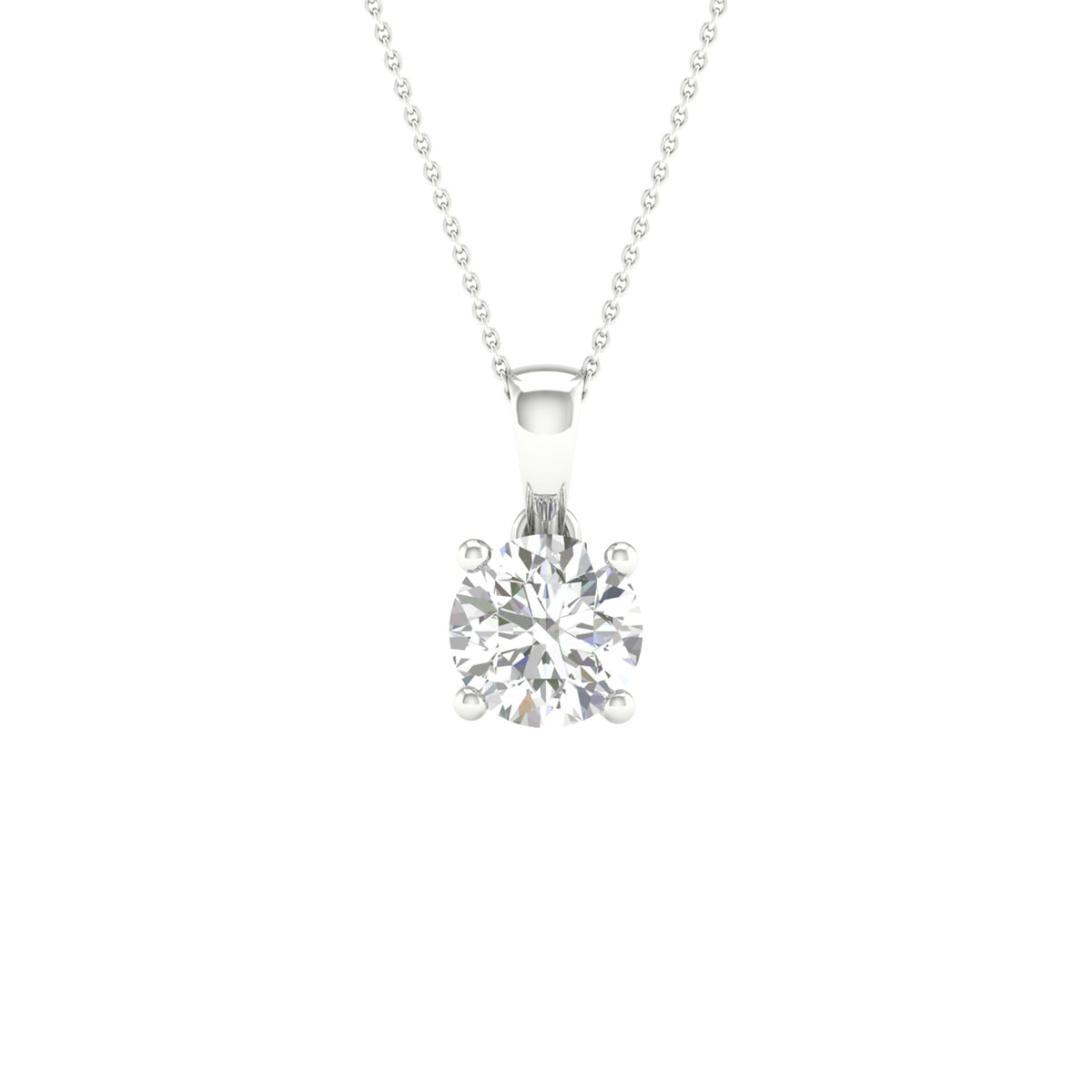 14K 0.50CT Certified Lab Grown Diamond Pendant ( Igi Certified )