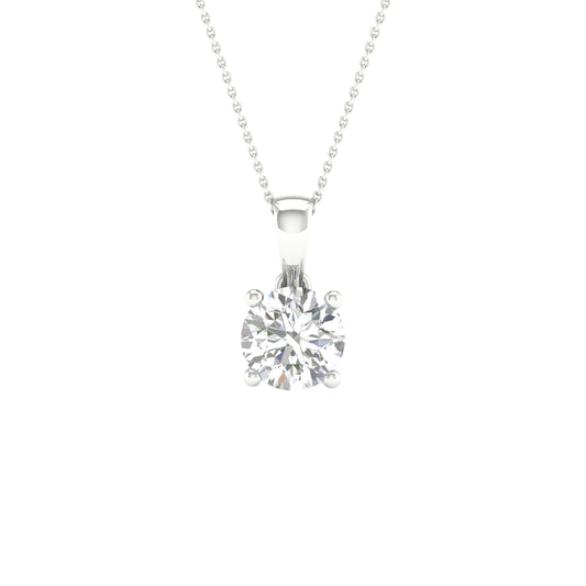 14K 0.50CT Certified Lab Grown Diamond Pendant ( Igi Certified )