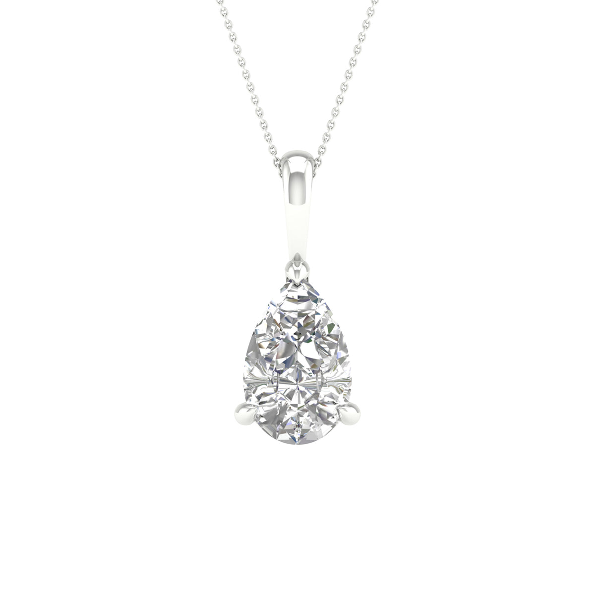 14K 2.00CT Certified Lab Grown Diamond Pendant ( Igi Certified )