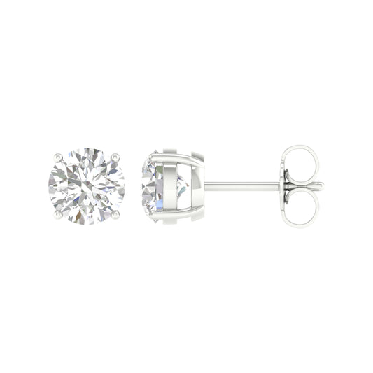 14K 5.00CT Certified Lab Grown Diamond Earrings ( Igi Certified )