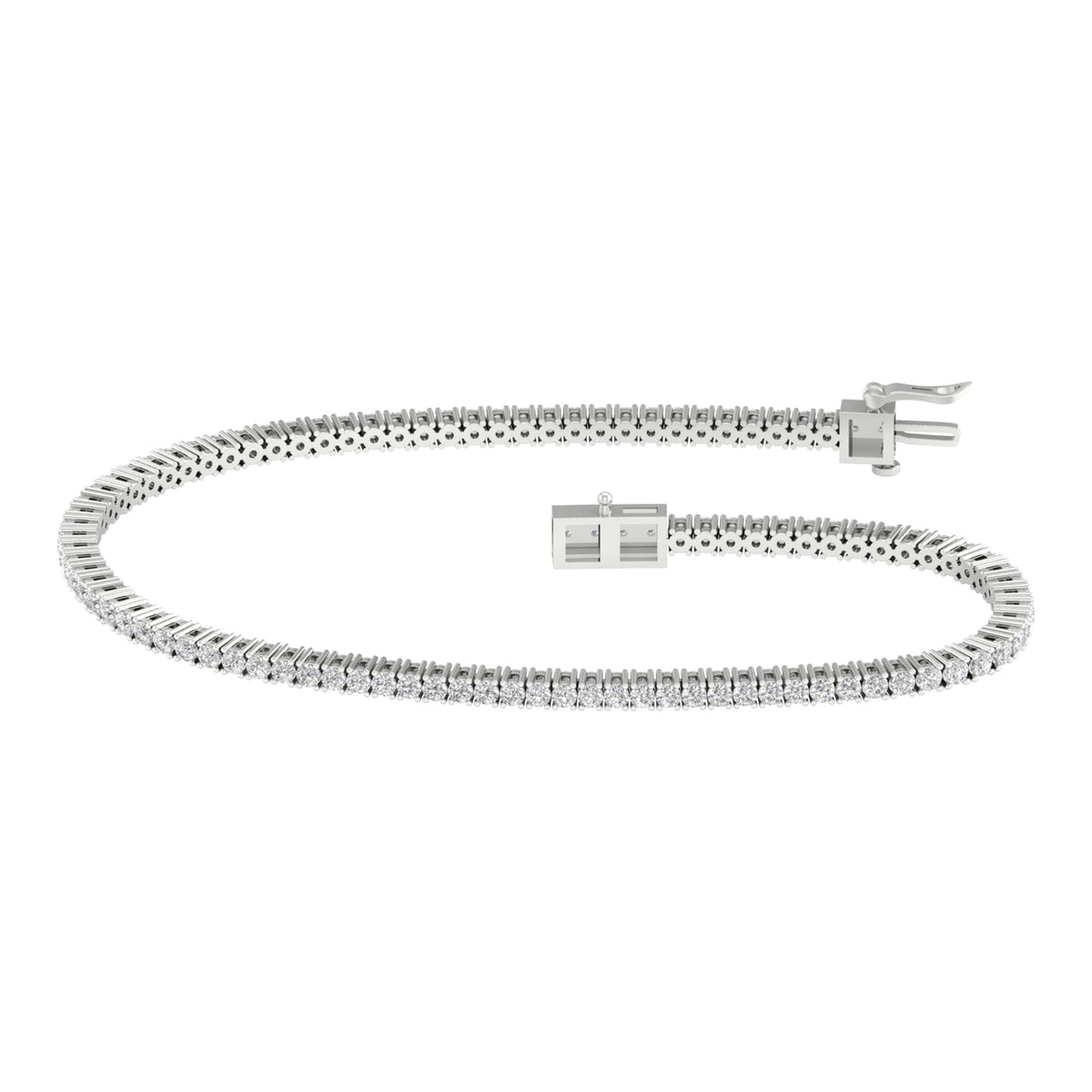 14K 2.00CT Certified Lab Grown Diamond Bracelet ( Igi Certified )