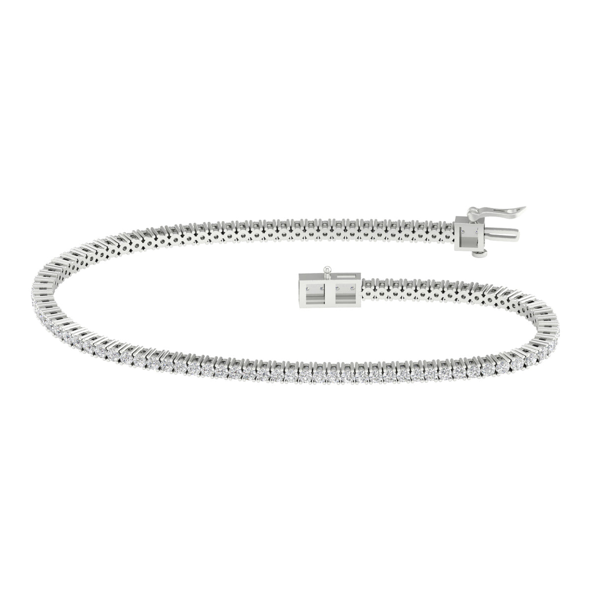 14K 2.00CT Certified Lab Grown Diamond Bracelet