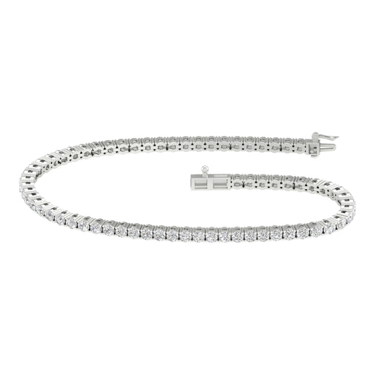 14K 4.00CT Certified Lab Grown Diamond Bracelet