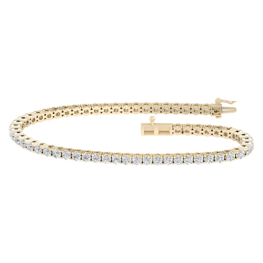 14K 4.00CT Certified Lab Grown Diamond Bracelet