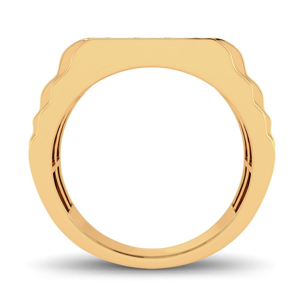 10K 0.16CT Diamond Mens Ring